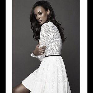 Maje Rayane Lace Puffball Dress